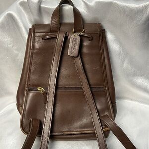 Coach Vintage Brown Leather Backpack Purse 9791 w/ Original Hangtag USA Made